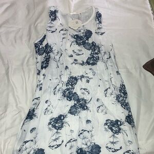 Simply Couture Navy and White Floral Dress and matching cover up